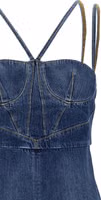 Blue Cotton Midi Dress 3