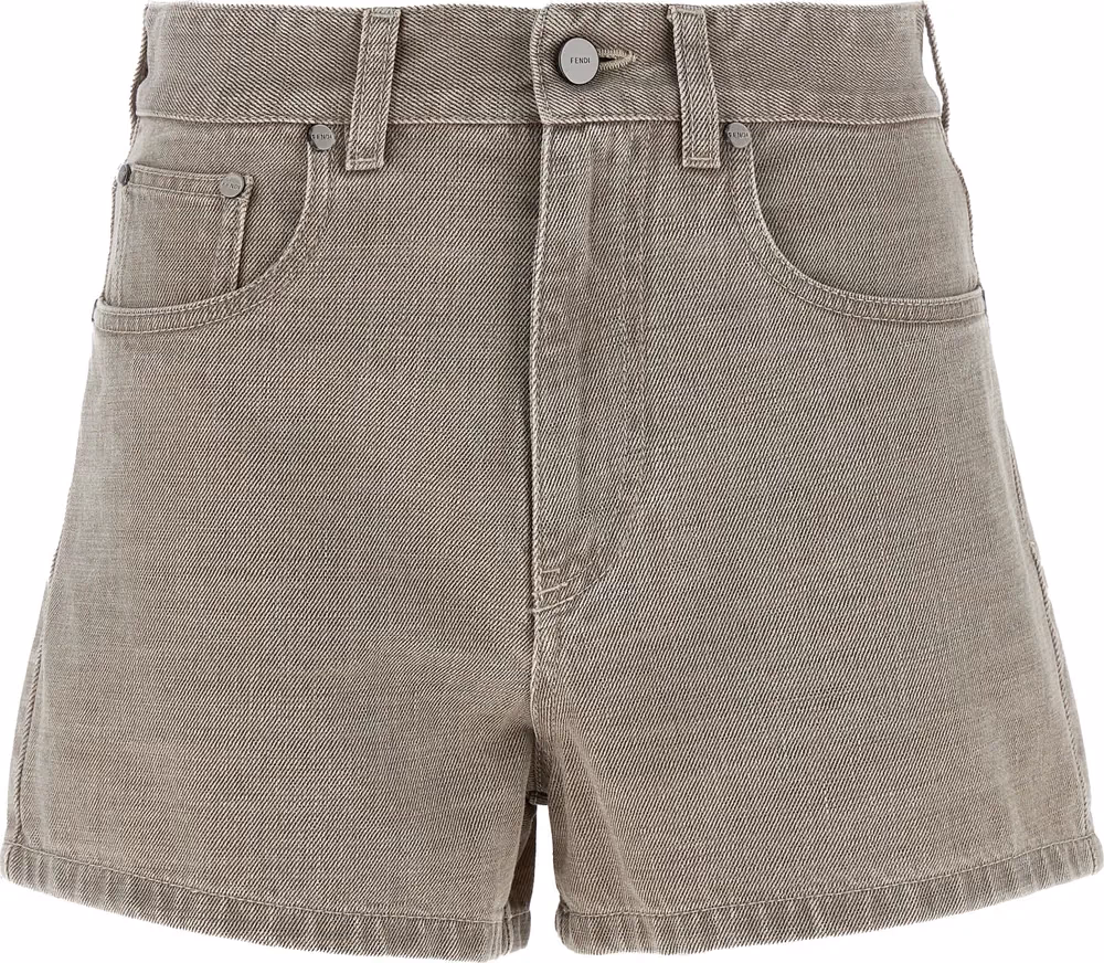 Beige Cotton Bermuda Shorts