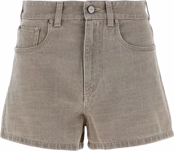 Beige Cotton Bermuda Shorts