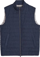 Blue Linen Sleeveless Jacket 1