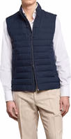 Blue Linen Sleeveless Jacket 2