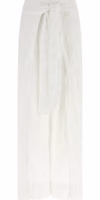 White Cotton Casual Pants 1
