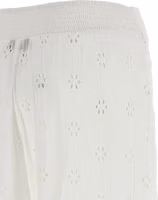 White Cotton Casual Pants 4