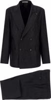 Black Linen Two-Piece Suit 1