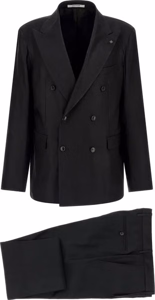 Black Linen Two-Piece Suit