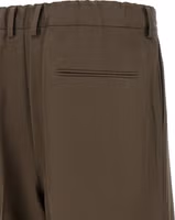 Brown Wool Casual Pants 4