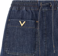 Blue Cotton Bermuda Shorts 3