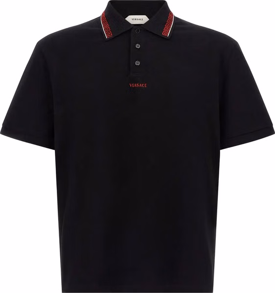 Black Cotton Polo Shirt