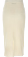 White Wool Midi Skirt 2