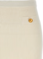 White Wool Midi Skirt 3