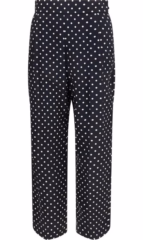 Black Silk Cropped Pants