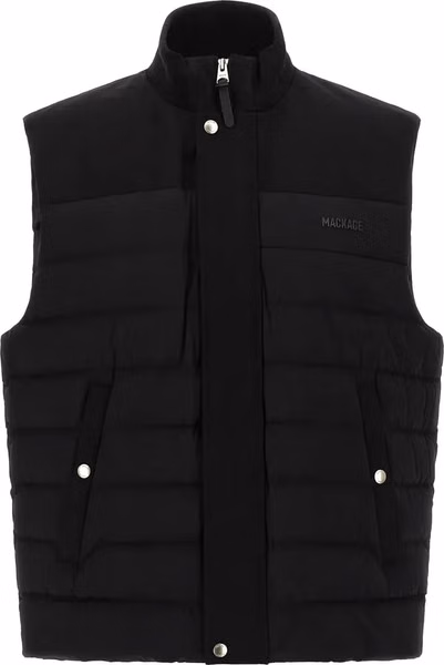 Black Nylon Sleeveless Jacket