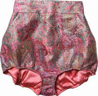 Pink Floral HighWaist Jacquard Hotpants Shorts 4
