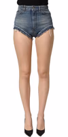 Blue Cotton High Waist Denim Hotpants Shorts 2