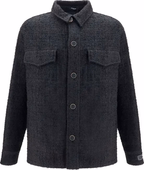 Black Cotton Shell Jacket