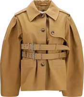 Beige Cotton Full-Length Jacket 1