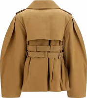 Beige Cotton Full-Length Jacket 2
