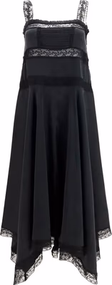 Black Silk Casual Dress
