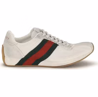 White Polyester Athletic Sneakers 1