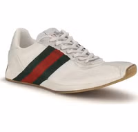 White Polyester Athletic Sneakers 2
