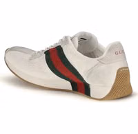 White Polyester Athletic Sneakers 3