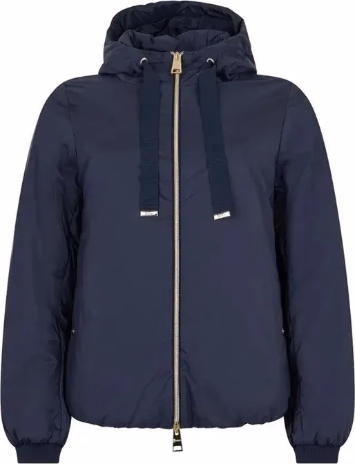 Blue Polyamide Full-Length Jacket