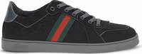 Black Fabric Athletic Sneakers 1