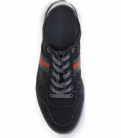 Black Fabric Athletic Sneakers 4
