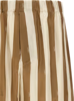 Beige Silk Bermuda Shorts 3