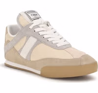 Beige Calf Leather Bos Taurus Athletic Sneakers 2