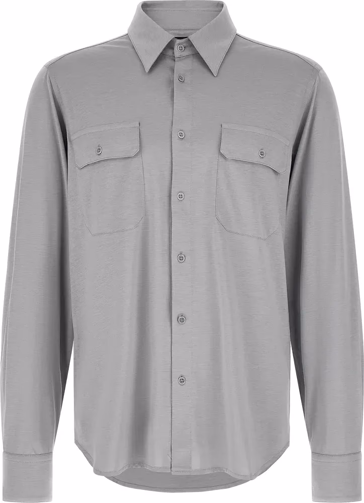 Gray Silk Blouse