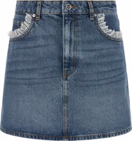 Blue Cotton Long Skirt 1