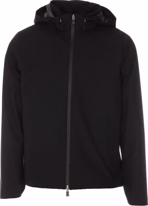 Black Polyester Shell Jacket