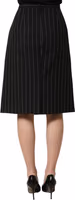 Black Pinstriped HighWaist Pencil Cut Skirt 1