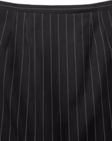 Black Pinstriped HighWaist Pencil Cut Skirt 2