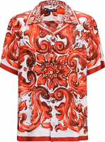 Red Silk Pattern Shirt 1