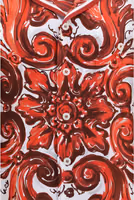 Red Silk Pattern Shirt 3