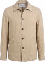 Beige Linen Men Jacket 1