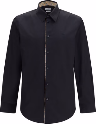 Black Cotton Dress Shirt