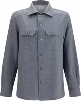 Gray Wool Oves Aries Dress Shirt 1