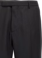Black Polyester Casual Pants 3