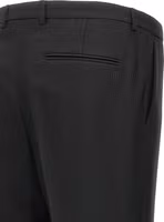 Black Polyester Casual Pants 4