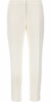 White Viscose Casual Pants 1