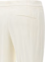 White Viscose Casual Pants 4