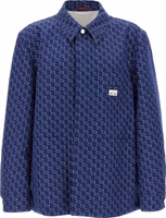 Blue Cotton Biker Jacket 1