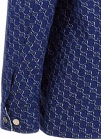 Blue Cotton Biker Jacket 4