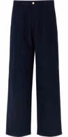 Blue Cotton Casual Pants 1