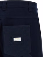 Blue Cotton Casual Pants 4