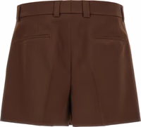 Brown Wool Bermuda Shorts 2