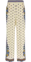 White Viscose Casual Pants 1